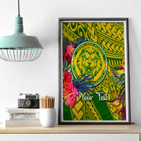 Personalised Leone High School Canvas Wall Art American Samoa Schools Polynesian Tropical Flowers - Wonder Print Shop