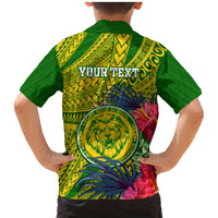 Personalised Leone High School Family Matching Mermaid Dress and Hawaiian Shirt American Samoa Schools Polynesian Tropical Flowers - Wonder Print Shop