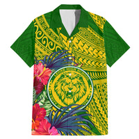 Personalised Leone High School Family Matching Mermaid Dress and Hawaiian Shirt American Samoa Schools Polynesian Tropical Flowers - Wonder Print Shop