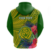 Personalised Leone High School Hoodie American Samoa Schools Polynesian Tropical Flowers - Wonder Print Shop