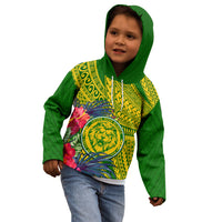 Personalised Leone High School Kid Hoodie American Samoa Schools Polynesian Tropical Flowers - Wonder Print Shop