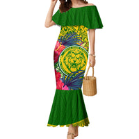 Personalised Leone High School Mermaid Dress American Samoa Schools Polynesian Tropical Flowers - Wonder Print Shop