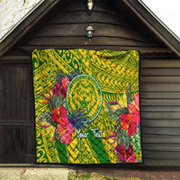 Personalised Leone High School Quilt American Samoa Schools Polynesian Tropical Flowers - Wonder Print Shop