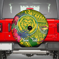 Personalised Leone High School Spare Tire Cover American Samoa Schools Polynesian Tropical Flowers - Wonder Print Shop