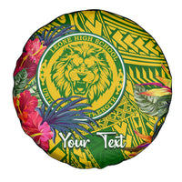 Personalised Leone High School Spare Tire Cover American Samoa Schools Polynesian Tropical Flowers - Wonder Print Shop