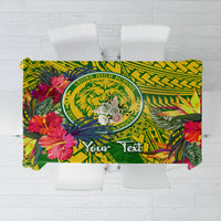 Personalised Leone High School Tablecloth American Samoa Schools Polynesian Tropical Flowers - Wonder Print Shop