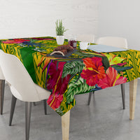 Personalised Leone High School Tablecloth American Samoa Schools Polynesian Tropical Flowers - Wonder Print Shop