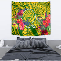 Personalised Leone High School Tapestry American Samoa Schools Polynesian Tropical Flowers - Wonder Print Shop