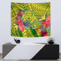 Personalised Leone High School Tapestry American Samoa Schools Polynesian Tropical Flowers - Wonder Print Shop