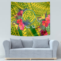 Personalised Leone High School Tapestry American Samoa Schools Polynesian Tropical Flowers - Wonder Print Shop