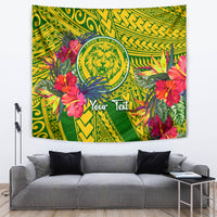 Personalised Leone High School Tapestry American Samoa Schools Polynesian Tropical Flowers - Wonder Print Shop