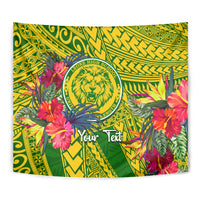 Personalised Leone High School Tapestry American Samoa Schools Polynesian Tropical Flowers - Wonder Print Shop