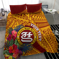 Personalised Tafuna High School Bedding Set American Samoa Schools Polynesian Tropical Flowers - Wonder Print Shop