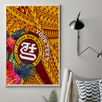 Personalised Tafuna High School Canvas Wall Art American Samoa Schools Polynesian Tropical Flowers - Wonder Print Shop