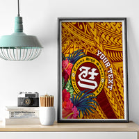 Personalised Tafuna High School Canvas Wall Art American Samoa Schools Polynesian Tropical Flowers - Wonder Print Shop