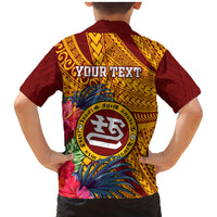 Personalised Tafuna High School Family Matching Mermaid Dress and Hawaiian Shirt American Samoa Schools Polynesian Tropical Flowers - Wonder Print Shop