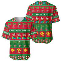 Personalised Hawaii Christmas Baseball Jersey Mele Kalikimaka - Wonder Print Shop