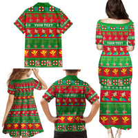 Personalised Hawaii Christmas Family Matching Puletasi Dress and Hawaiian Shirt Mele Kalikimaka - Wonder Print Shop