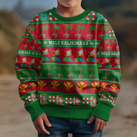 Personalised Hawaii Christmas Kid Ugly Christmas Sweater Mele Kalikimaka - Wonder Print Shop