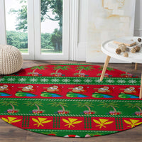 personalised-hawaii-christmas-round-carpet-mele-kalikimaka