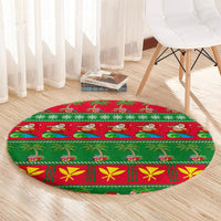 personalised-hawaii-christmas-round-carpet-mele-kalikimaka