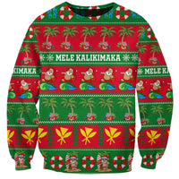 Personalised Hawaii Christmas Sweatshirt Mele Kalikimaka - Wonder Print Shop