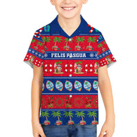 Personalised Guam Christmas Kid Hawaiian Shirt Felis Pasgua - Wonder Print Shop