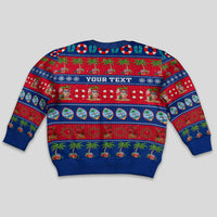Personalised Guam Christmas Kid Ugly Christmas Sweater Felis Pasgua - Wonder Print Shop