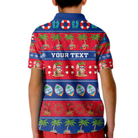 Personalised Guam Christmas Kid Polo Shirt Felis Pasgua - Wonder Print Shop