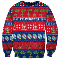Personalised Guam Christmas Sweatshirt Felis Pasgua - Wonder Print Shop