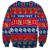 Personalised Guam Christmas Sweatshirt Felis Pasgua - Wonder Print Shop