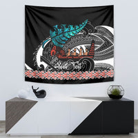Personalised New Zealand Waka Tapestry Aotearoa Maori Silver Fern Pattern - Wonder Print Shop