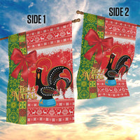 Portugal Christmas Garden Flag Barcelos Rooster Mix Azulejo Pattern - Feliz Natal - Wonder Print Shop