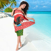 Portugal Christmas Sarong Barcelos Rooster Mix Azulejo Pattern - Feliz Natal - Wonder Print Shop