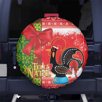 Portugal Christmas Spare Tire Cover Barcelos Rooster Mix Azulejo Pattern - Feliz Natal - Wonder Print Shop