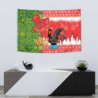 Portugal Christmas Tapestry Barcelos Rooster Mix Azulejo Pattern - Feliz Natal - Wonder Print Shop