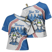 Nicaragua 2026 Baseball Personalized Cross Shoulder Shirt Go Champions Drip Style