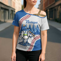 Nicaragua 2026 Baseball Personalized Cross Shoulder Shirt Go Champions Drip Style