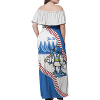 Nicaragua 2026 Baseball Personalized Family Matching Off Shoulder Maxi Dress and Hawaiian Shirt Go Champions Drip Style