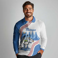 Nicaragua 2026 Baseball Personalized Long Sleeve Polo Shirt Go Champions Drip Style