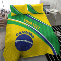 Custom Brazil Football Bedding Set Vamos Canarinho