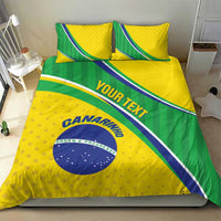 Custom Brazil Football Bedding Set Vamos Canarinho