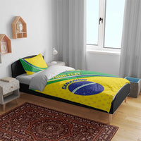 Custom Brazil Football Bedding Set Vamos Canarinho