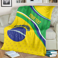 Custom Brazil Football Blanket Vamos Canarinho