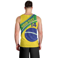 Custom Brazil Football Men Tank Top Vamos Canarinho