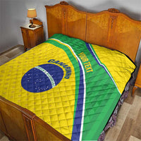 Custom Brazil Football Quilt Vamos Canarinho