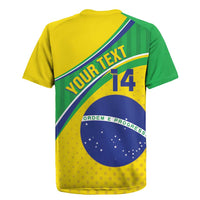 Custom Brazil Football Rugby Jersey Vamos Canarinho