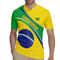 Custom Brazil Football Rugby Jersey Vamos Canarinho