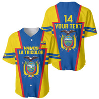 Custom Ecuador Football Baseball Jersey Vamos La Tricolor