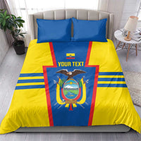 Custom Ecuador Football Bedding Set Vamos La Tricolor